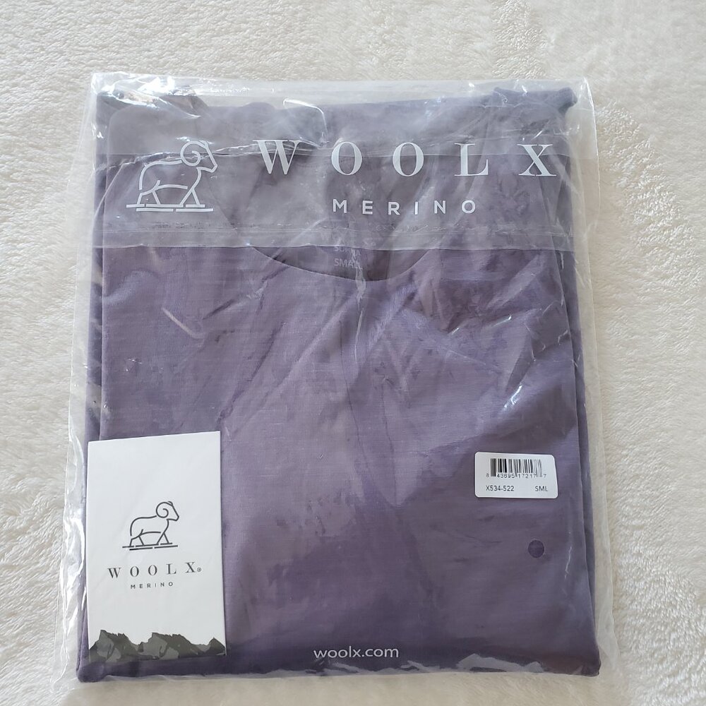 Woolx Sophia Bodysuit Merino Wool Blend Purple Small - Picture 8 of 10